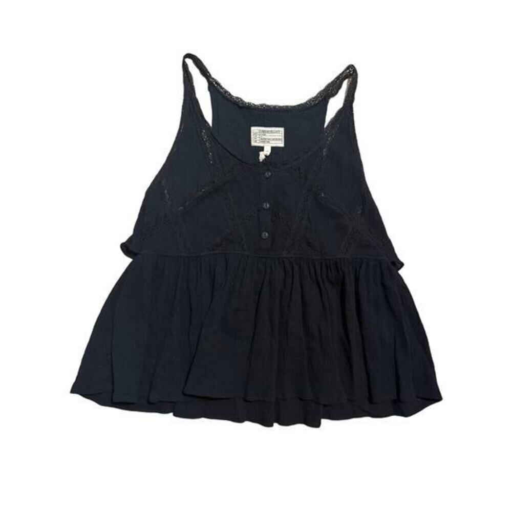 Current Elliott Lace & Ruffles Tank Womens S3/Large Babydoll Boho‎ Western Y2K